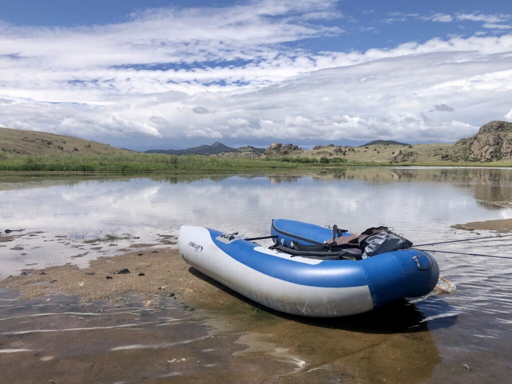 still water fly fishing raft